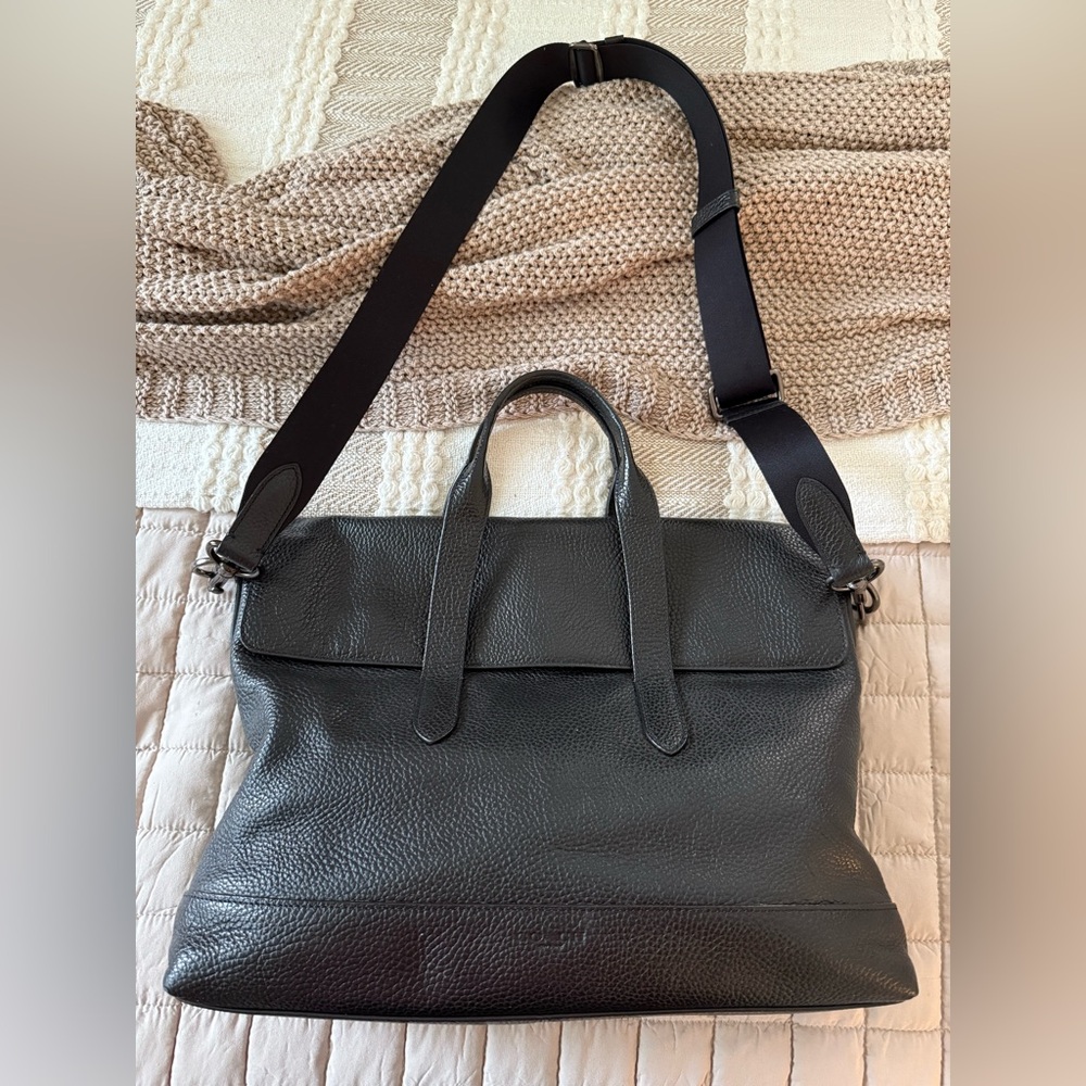 Elegant coach New York Black Leather Men's messenger Bag